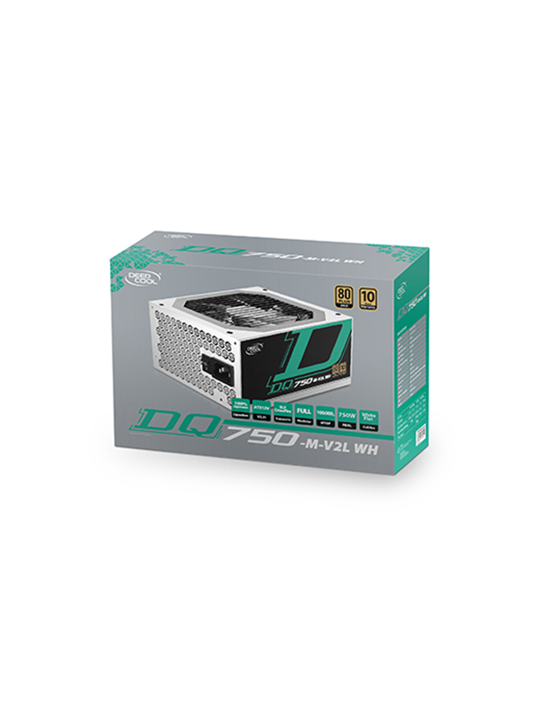 DeepCool DQ750 M V2 80 Plus Gold 750Watts Power Supply, White - DP